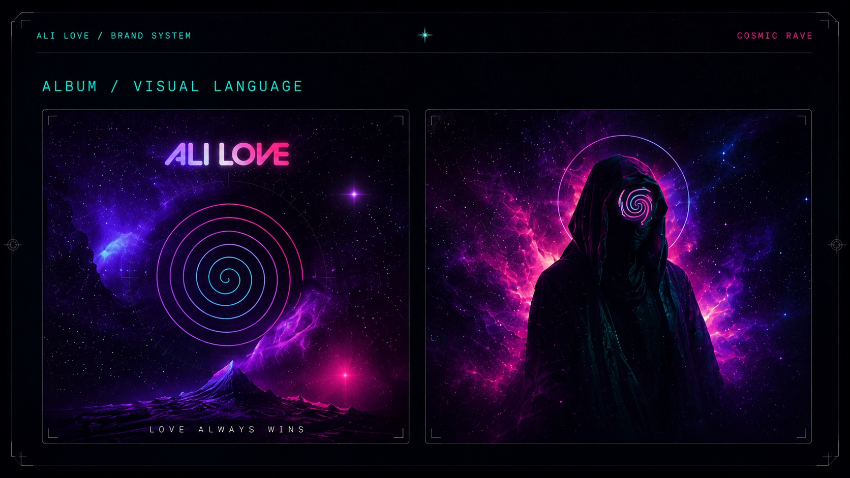 ALI LOVE brand board — Visual language